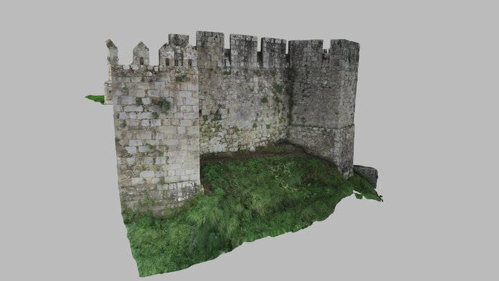 Castelo Feira_Troço_Muralha_Norte 3D Model