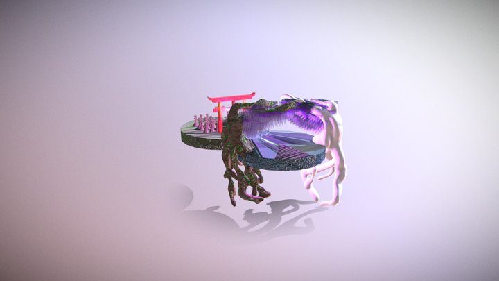 Wisteria Scene 3D Model