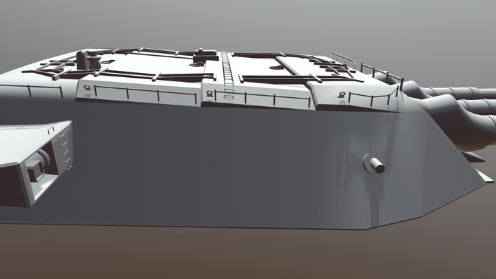 45口径46cm3連装砲塔 3D Model