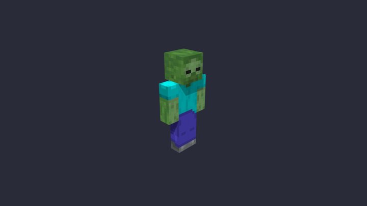 Minecraft Zombie – Kostenloses 3D-Modell STL