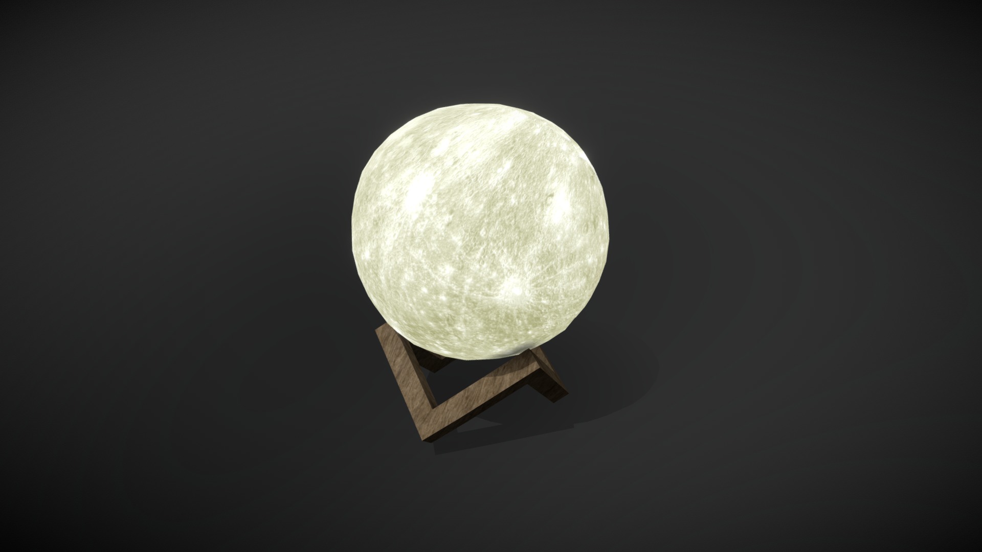 3D model Moon lamp - This is a 3D model of the Moon lamp. The 3D model is about a full moon on a stand.