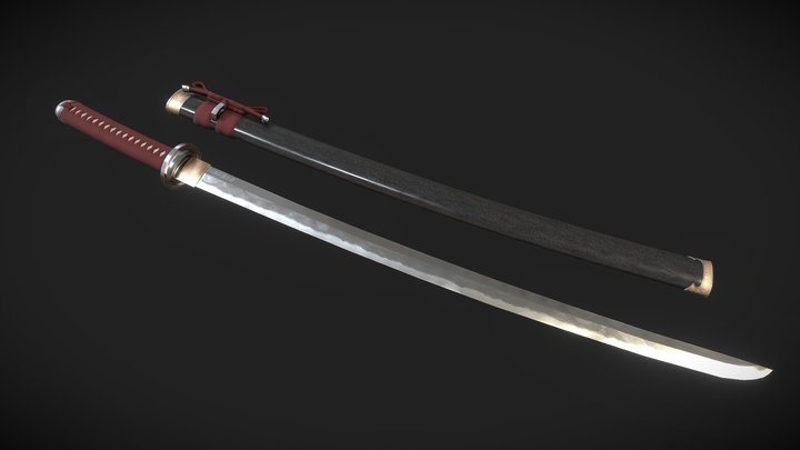 Honjo Masamune Katana - Straight 3D Model