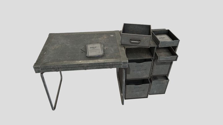 Cold War Army Field Cabinet 3D Model