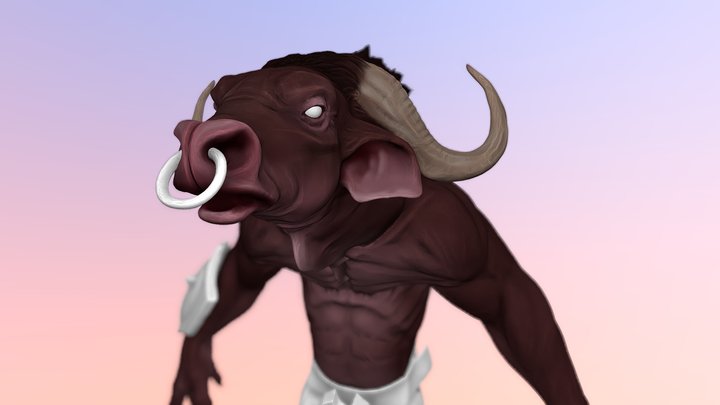 Minotaur Zbrush Sketch 3D Model