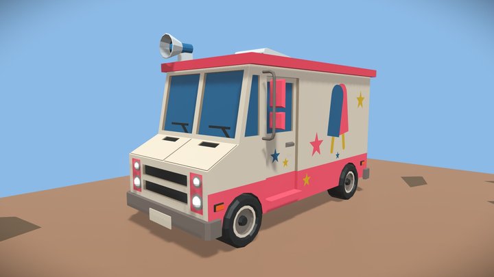 LowPoly Car With Animation - GameReady 3D Model