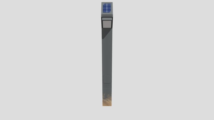 Sci-fi stylized streetlamp 3D Model
