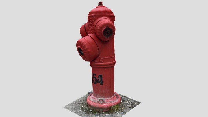 Fire Hydrant Bayard Photogrammetry 3D Model