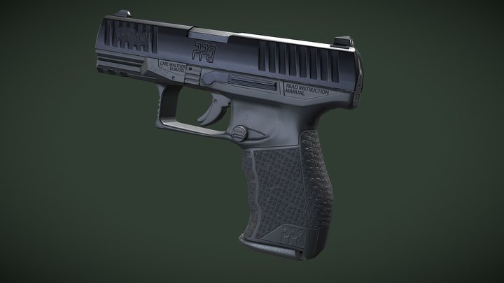 Walther PPQ M2 Handgun 3D Model