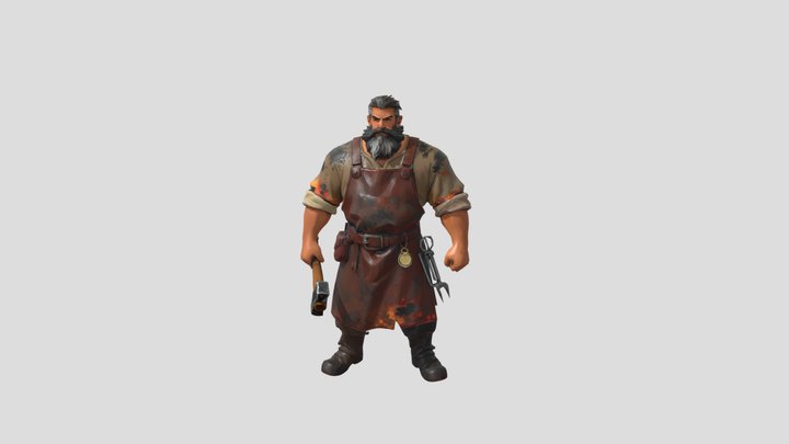 Bearded Blacksmith Character [RapidAssets]