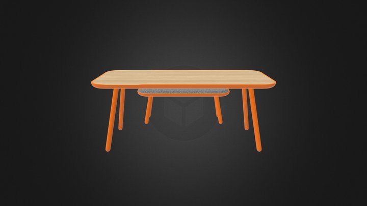 Datum Table+Bench 3D Model