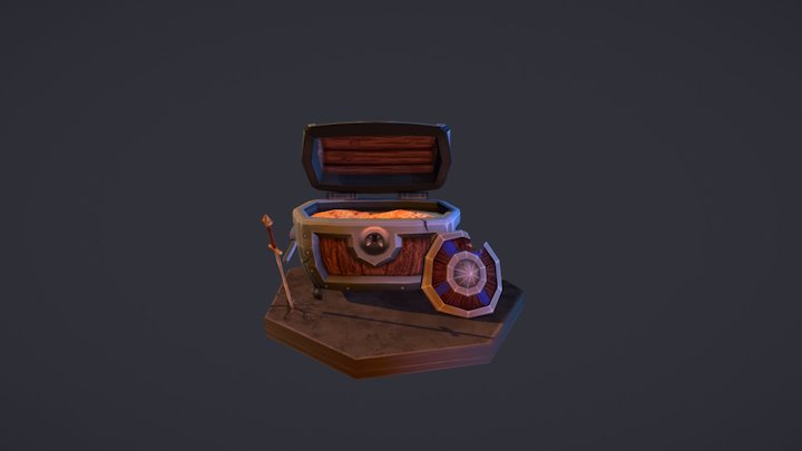 Treasure Chest 3D Model