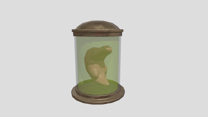 Can with a strange creature 3D Model