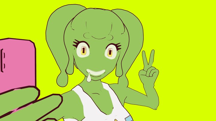 Slimemantha (Anime Slime Girl) 3D Model