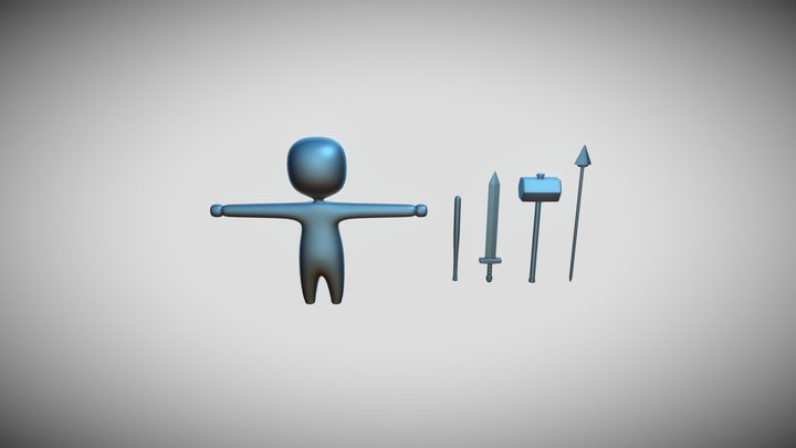 Simple Player Model 3D Model