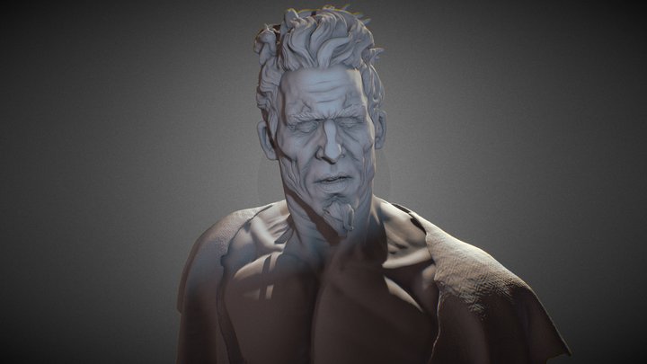 Male Bust Sculpt 3D Model