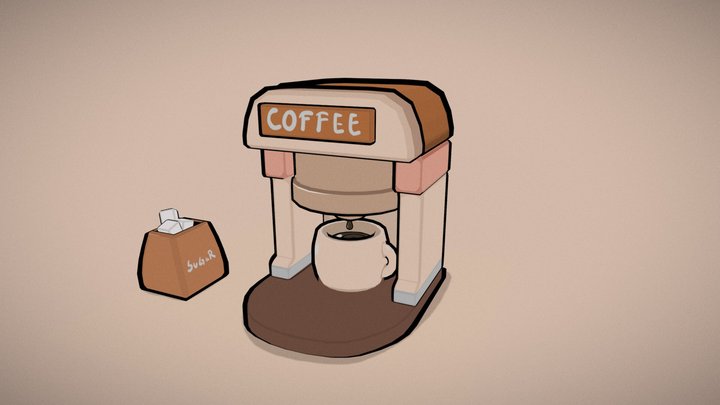 3D model Big Coffee Pot - Classic Design VR / AR / low-poly
