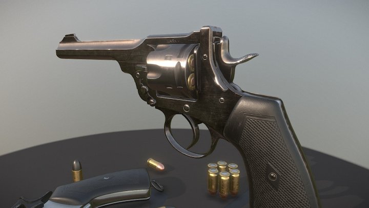 Webley MK VI Revolver 3D Model