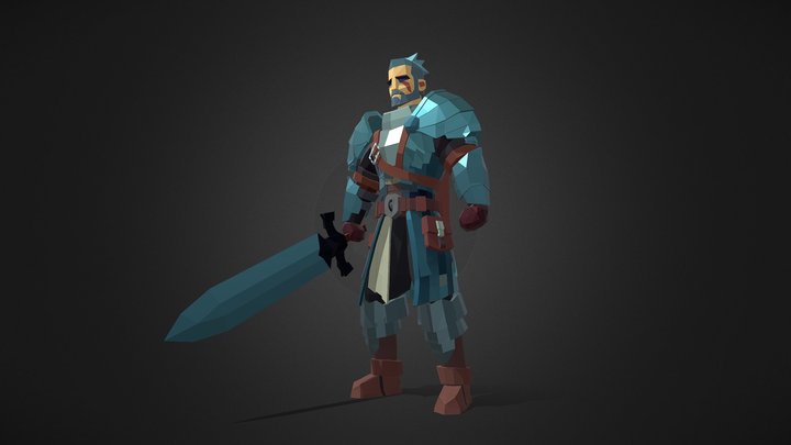 IceWarrior - Lowpoly character 3D Model