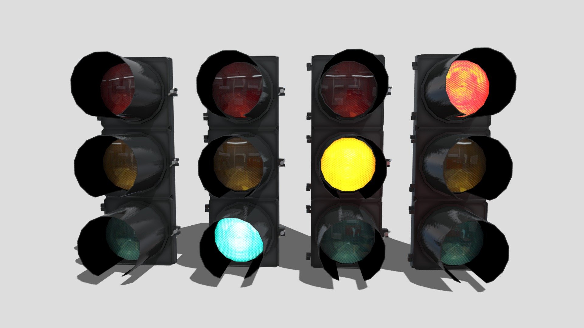 8 Inch Ge Gtx Traffic Signals Download Free 3d Model By Signalrenders