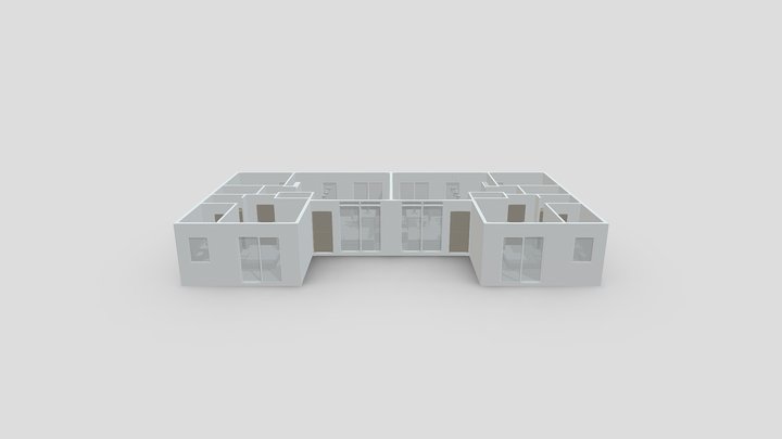 3D Apartment 18x6 3D Model