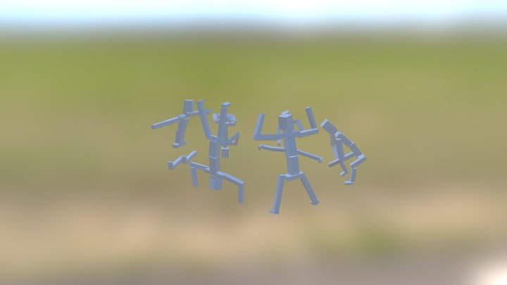 6 poses 3D Model