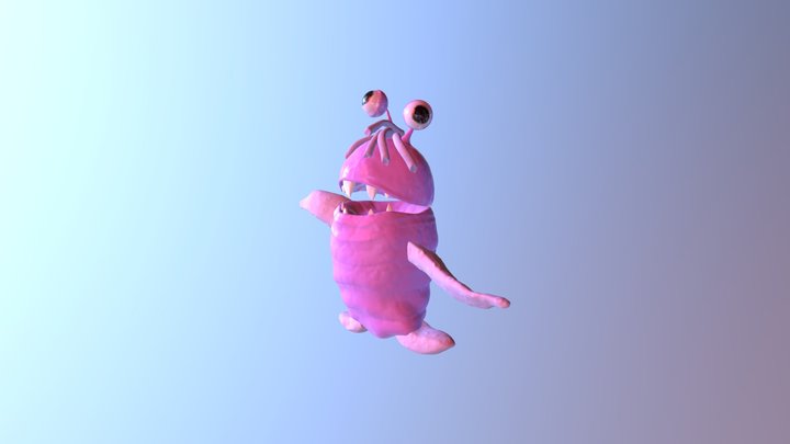 Cute Alien (Boo) (Low Poly Count) 3D Model