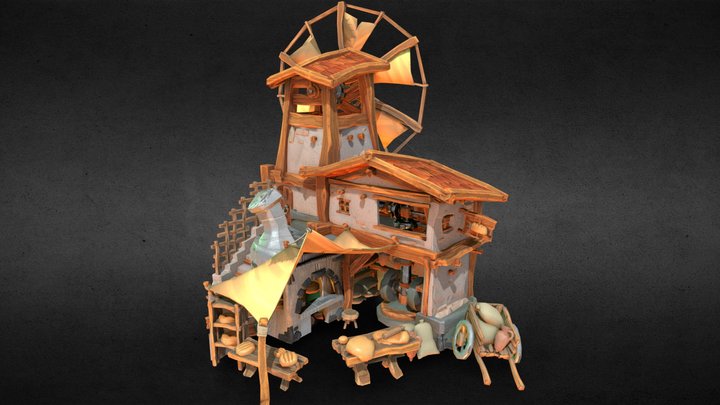 Stylized Bakery 3D Model
