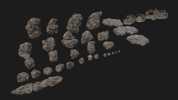Jagged Rocks pack 3D Model