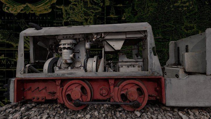 Electric locomotive - LLD Nicolasa FM Nº5 (1956) 3D Model