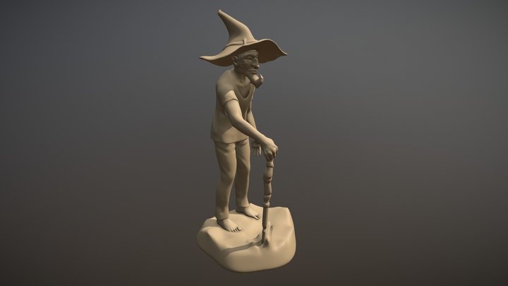 Old mage 3D Model