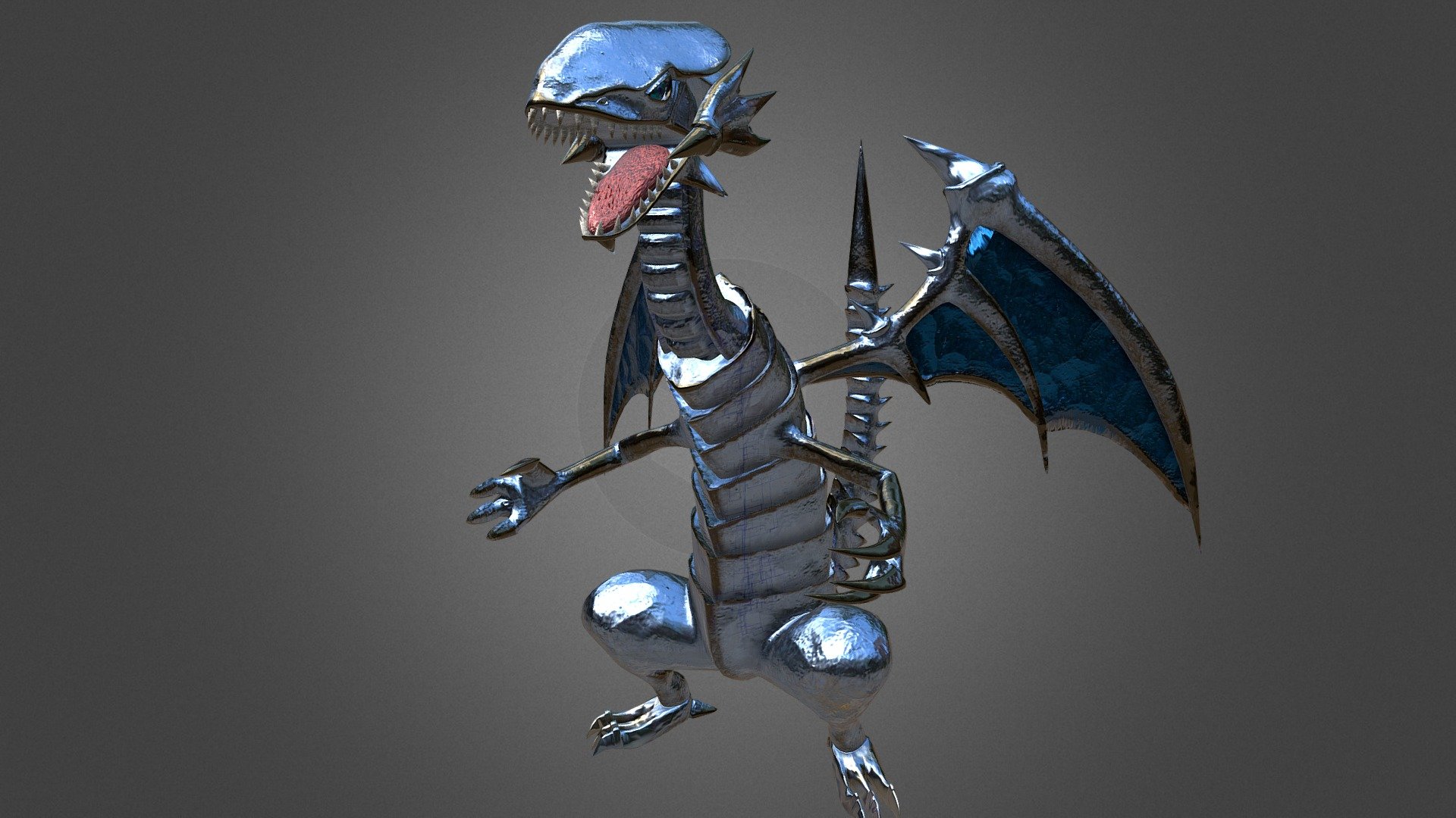 Blue-Eyes White Dragon - yu-gi-oh - Download Free 3D model by jkazulyblanco  (@jkazulyblanco) [6ab793b]