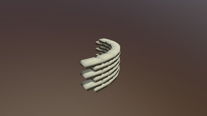 Sandbag Wall 02 3D Model