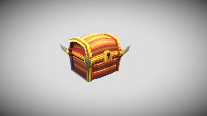 Hand Painted Chest 3D Model