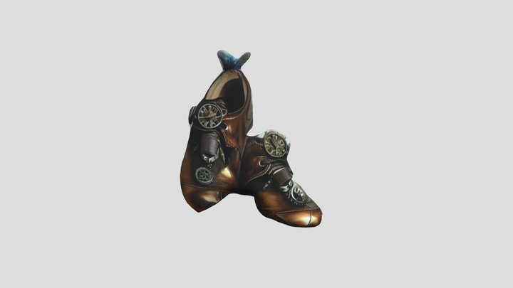 The Steampunk sneakers 3D Model