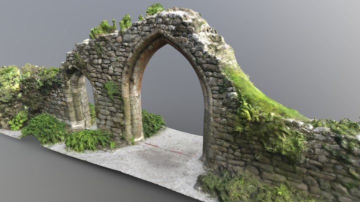 Tresco Priory Archway 3D Model