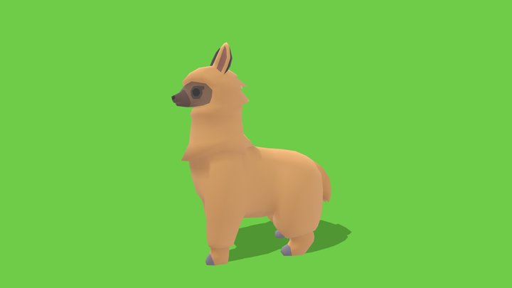 Llama - Animated Low Poly – Free 3D Model STL