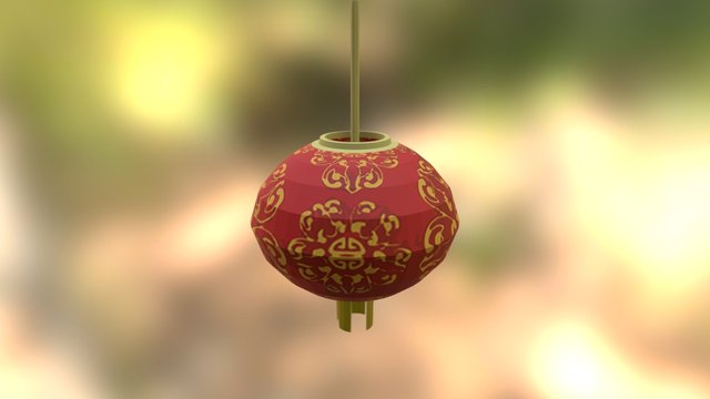 Asian Lamp 3D Model