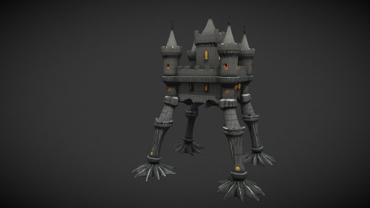 Walking Fortress 3D Model