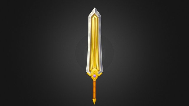 Gold Sword 3D Model