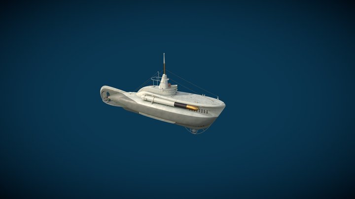 CB-class submarine 3D Model
