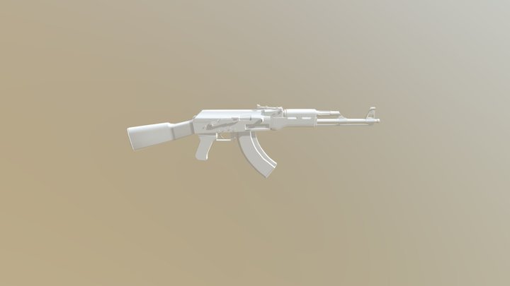 AK47 LOWPOLY 3D Model