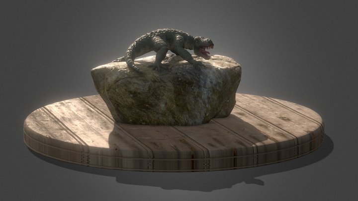 Quadruped - Lizard Monster 3D Model