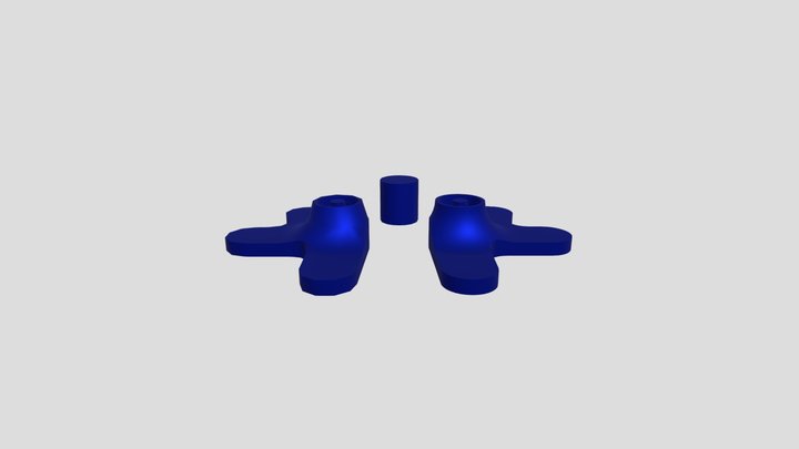PIEZAS DE ENSAMBLAJE DE ESPALDA 3D Model