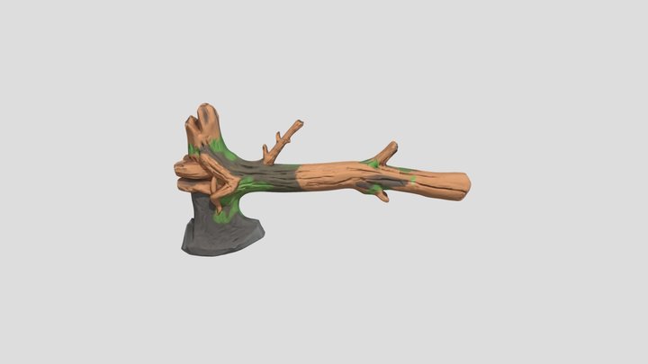 Fallen Branch Resting 3D Model
