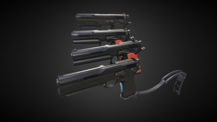 FK Brno and PSD Handgun 3D Model