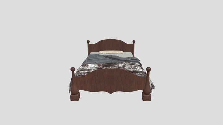 Antique Bed Model 3D Model