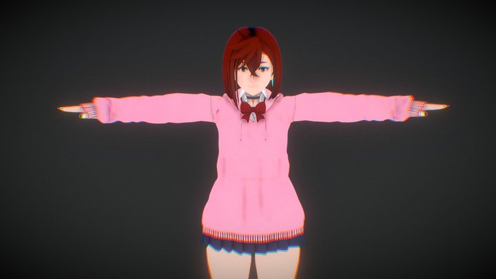 DANDADAN - Momo Ayase (3D Model) + DL 3D Model