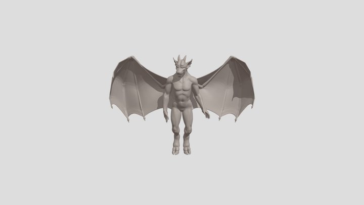 Gargoyle lady 3D Model