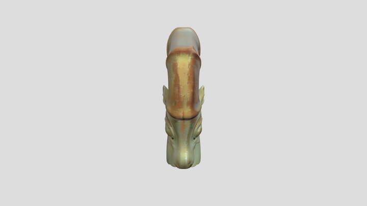ancient goat sculpture 3D Model
