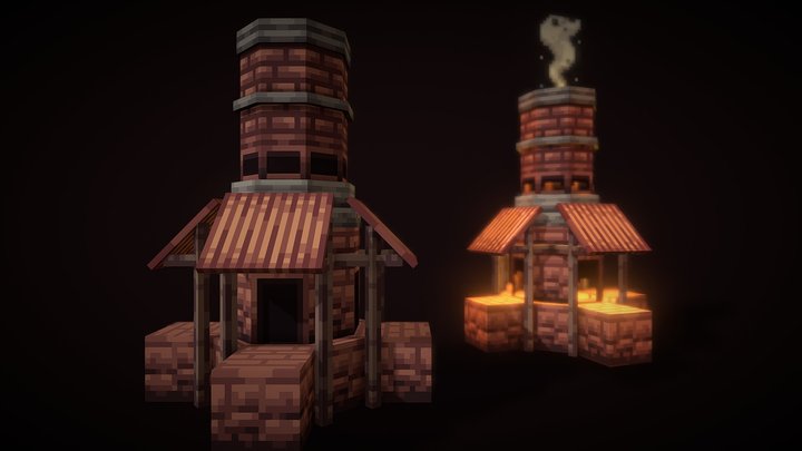 Large furnace - RUST 3D Model